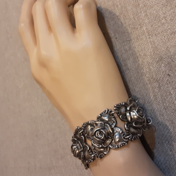 Vintage Spectacular c1940 RUBENS Mexico Rose Bracelet - Picture 3 of 12